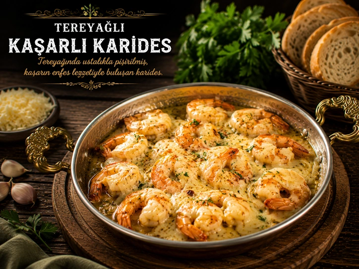 Tereyağlı Kaşarlı Karides