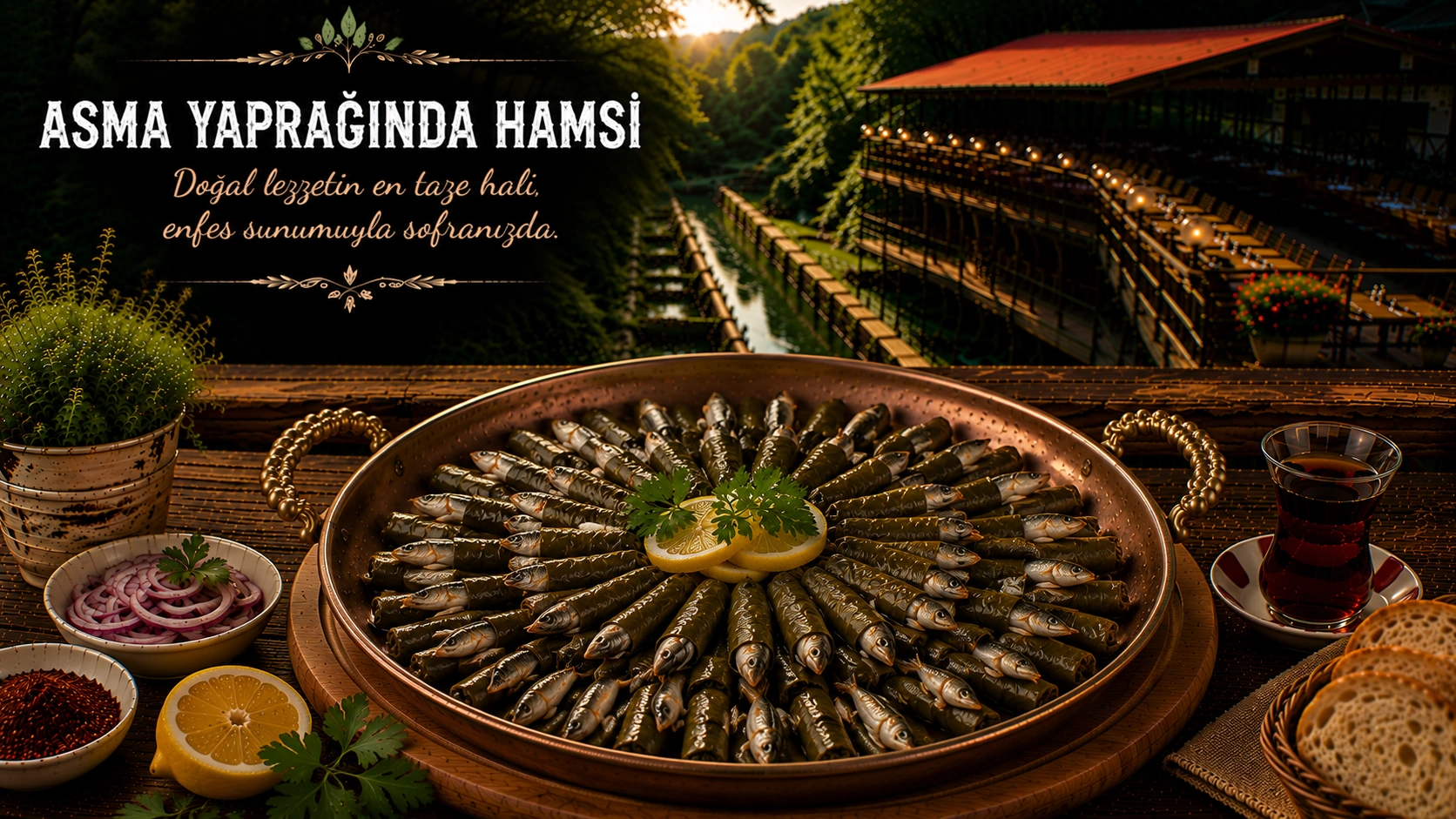 Asma Yaprağında Hamsi
