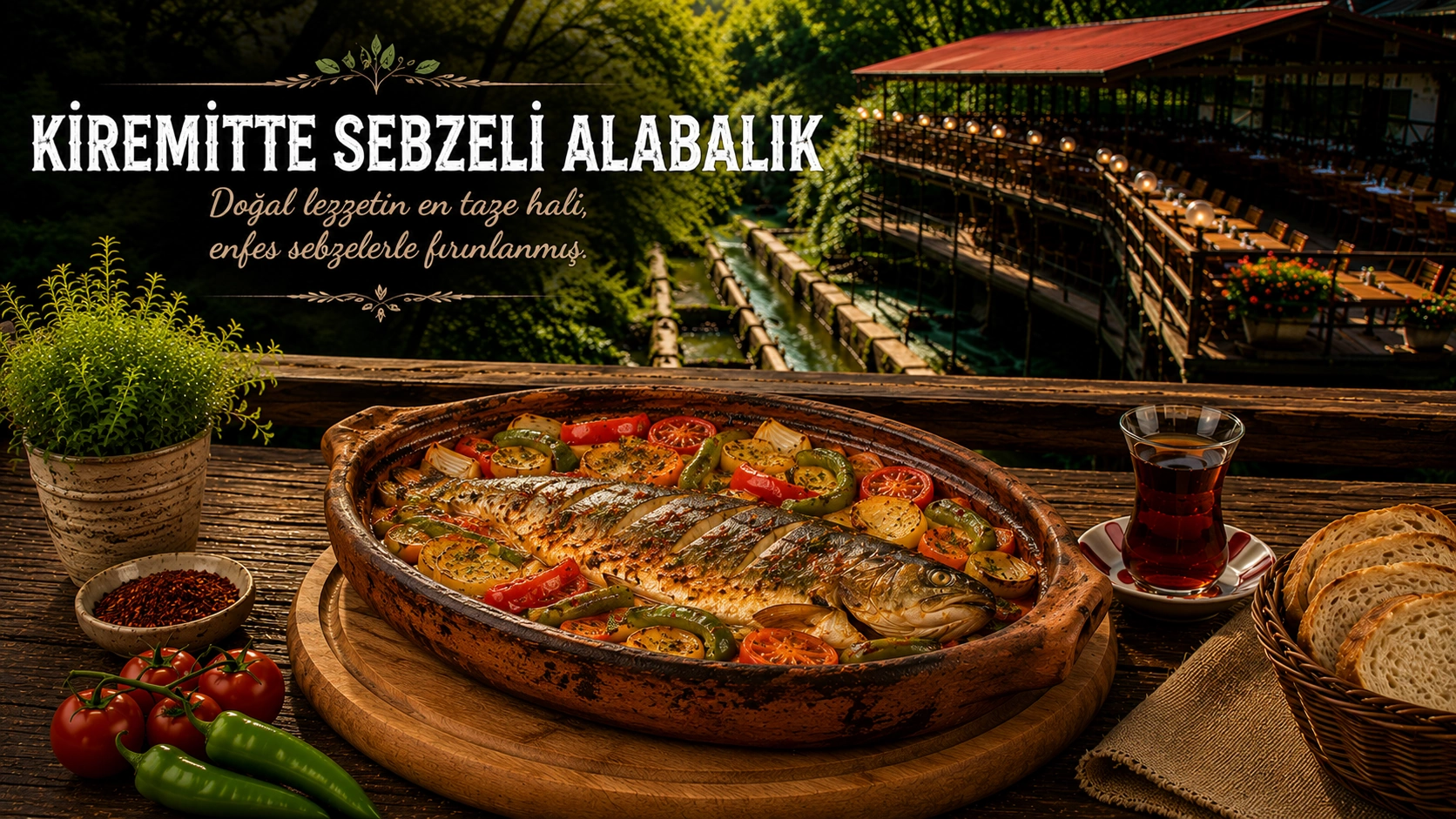 Kiremitte Sebzeli Alabalık